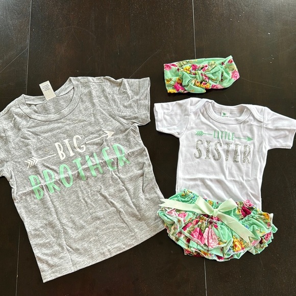 Kavio Kids Matching Set - Gray and Mint - Picture 1 of 3